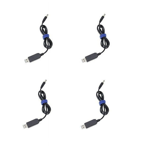 4X USB to DC Convert Cable 5V to 12V Voltage Step-Up Cable 5.5X2.1mm DC Male 1M New