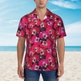 thumbnail image 4 of Goofa Orchids Flowers Hawaiian Shirt for Men, Unisex Summer Beach Casual Short Sleeve Button Down Shirts,Aloha Tropical Floral print shirt-Small, 4 of 9