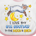 thumbnail image 4 of Inktastic I Love My Big Brother to the Moon and Back Cute Sheep Boys or Girls Baby Bib, 4 of 4