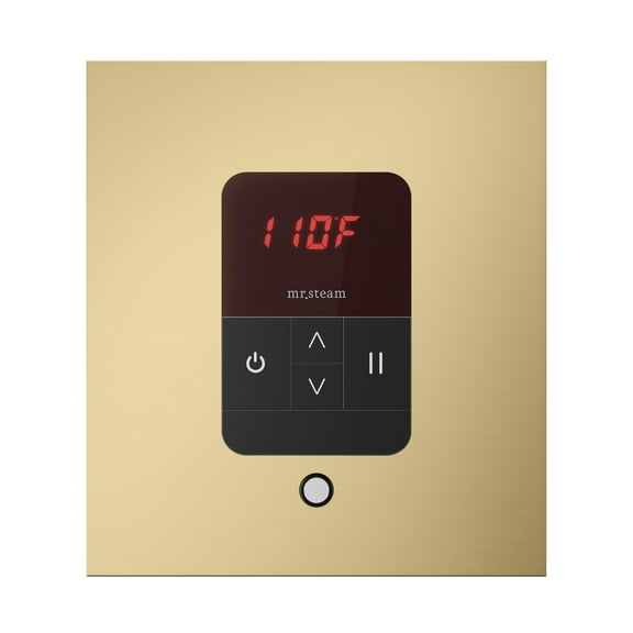 Mr Steam iTempo Square Steam Shower Control and Steamhead in Satin Brass