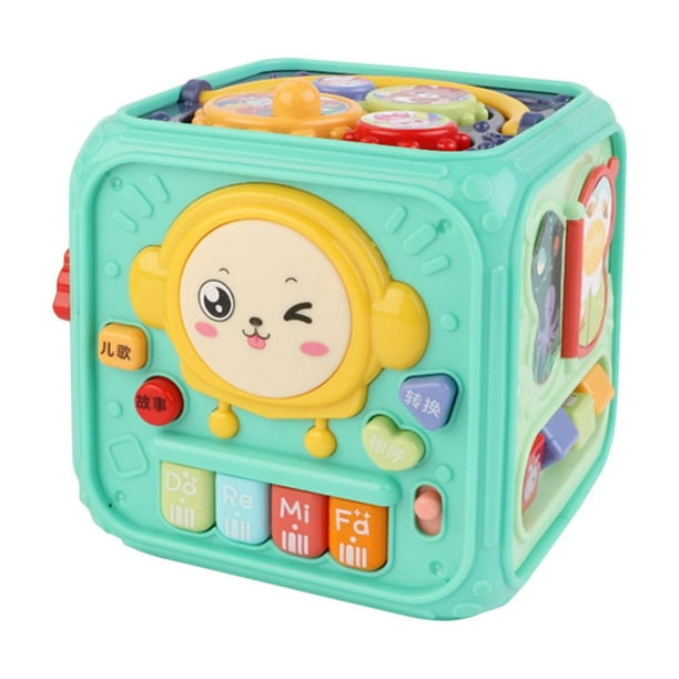 Hexaedro multifuncional para educación temprana para niños, tambor de palmas, cubos inteligentes, música, iluminación, historia, juguetes divertidos para niños y niñas