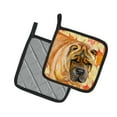 thumbnail image 2 of Shar Pei Fall Pair of Pot Holders Yellow, 2 of 2