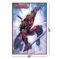 thumbnail image 3 of Deadpool - Framed Marvel Comics Poster (Attack) (Size: 25" X 37") (Red Plastic Frame), 3 of 6