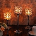 thumbnail image 4 of 12 Pieces Crystal Candle Holders Set 3 Sizes Tall Crystal Wedding Candlestick Holders Pillar Candelabra Stand for Table Centerpieces for Christmas Party Wedding Dining Decoration (Silver), 4 of 6