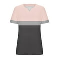 thumbnail image 5 of Plus Size Tops for Women Summer Outfits Fashion Gradient Color T Shirts V Neck Short Sleeve Tunic Tee Blouse (2XL, Pink 01), 5 of 5