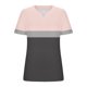thumbnail image 4 of Mujeres Tops Casual V-Cuello Impreso Oversized Mangas Cortas Camiseta Top, Poliéster Verano Primavera, 4 of 5