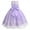 Light Purple, variant on Flower Girl Lace Tulle Dress for Kids Wedding Bridesmaid Birthday Party Formal Princess Gown