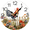 AMIDgg-4, variant on Eveokoki White Chicken Round DIY Wall Clock Silent Non Ticking Bathroom Clocks 10 Inch Battery Operated Clock for Kitchen Living Room Bedroom Home Decor