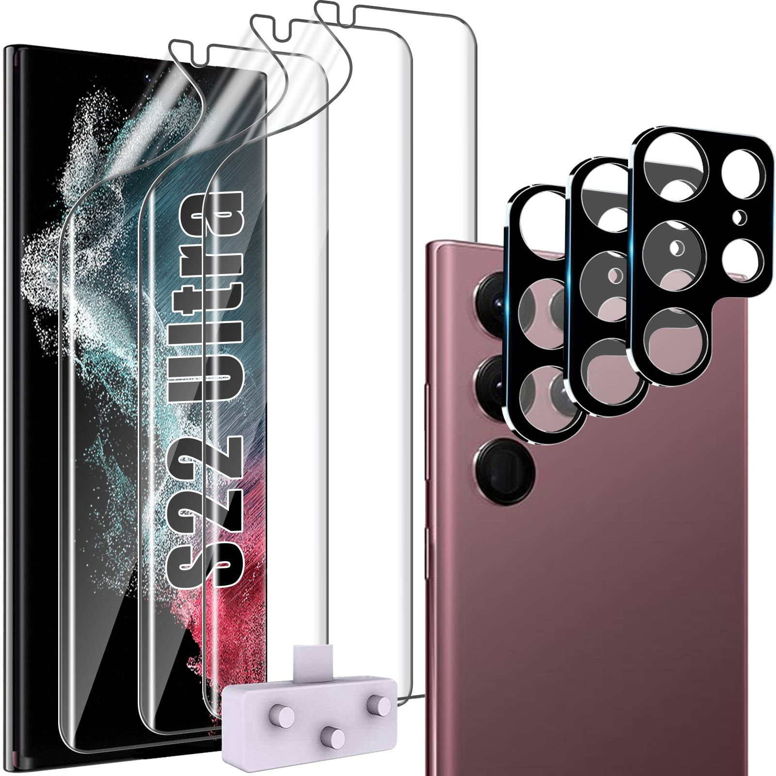 [3 Pack] Kyfree Screen Protector Designed for Samsung Galaxy S22 Ultra [Not Glass], Flexible TPU Film,6.8' Case clear