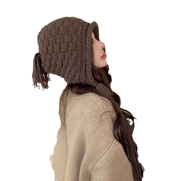 Luxalzxs Womens Winter Hats Warm Knit Cover Ears Beanie Hat  display picture 1