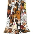 thumbnail image 2 of Kids Cute Dogs Puppies Print Cartoon Throw Blanket for Boys and Girls 50"X40" Blanket with Dogs on It Suitable for All Season, 2 of 6