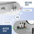 thumbnail image 6 of 2 Pieces Glass Shelves, Glass Floating Shelves for Room Decor, Glass Shelf for Bathroom, Wall Mount Floating Glass Shelves, Stainless Steel Glass Shelf for Kitchen Storage, 6 of 7