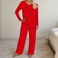 thumbnail image 7 of TEVEQ Plus Size Thermal Underwear for Women Long Johns Base Layer Top and Bottom Sets for Cold Weather,Ultra-Soft Long Sleeve Crew Neck Thermal Shirts Undershirt and Pants Red M, 7 of 7