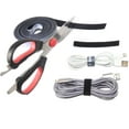 thumbnail image 2 of 16ft x 1/2 inch Hook Loop Cable Ties Roll | ENVISIONED Multipurpose Fastening Reusable Straps | Cut-To-Length Self Gripping Fastener | Cable Management Tape (Black), 2 of 7