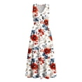 thumbnail image 5 of VBVC Women's Floral V-Neck Sleeveless Maxi Dress,Button Detail Loose Flowy Dress For Women,Ladies' Casual Patriotic Summer Sundress with Pockets,Multicolor,S-3XL, 5 of 8