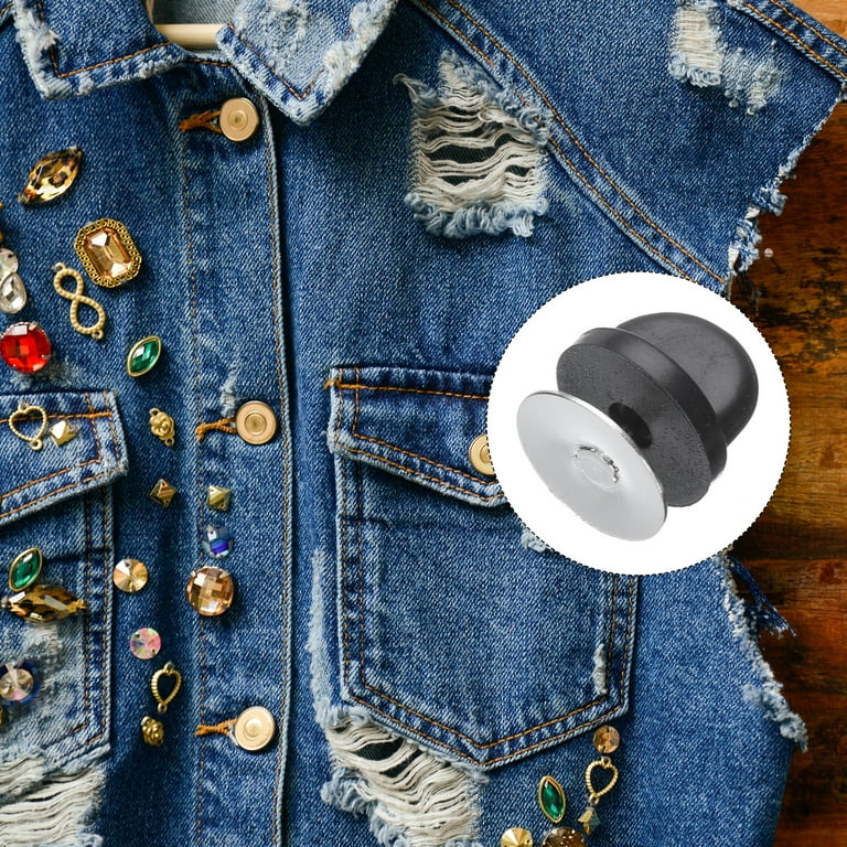 120pcs Rubber Blank Pin Backs Butterfly Clutch Backing Holder Tie