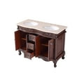 thumbnail image 3 of 48" Cream Marfil Marble Counter Top Bathroom Vanity Double Sink Cabinet, 3 of 9
