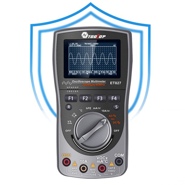 Osciloscopio Digital Multímetro True RMS 6000 Cuentas 200 MS/S Con Gráfico Analógico