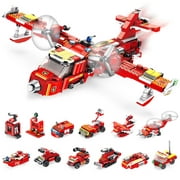 VATOS STEM Building Toys  for Kids | City Fire Plane Blocks Set for Boys | Best Gift for Boys Girls Ages 7 