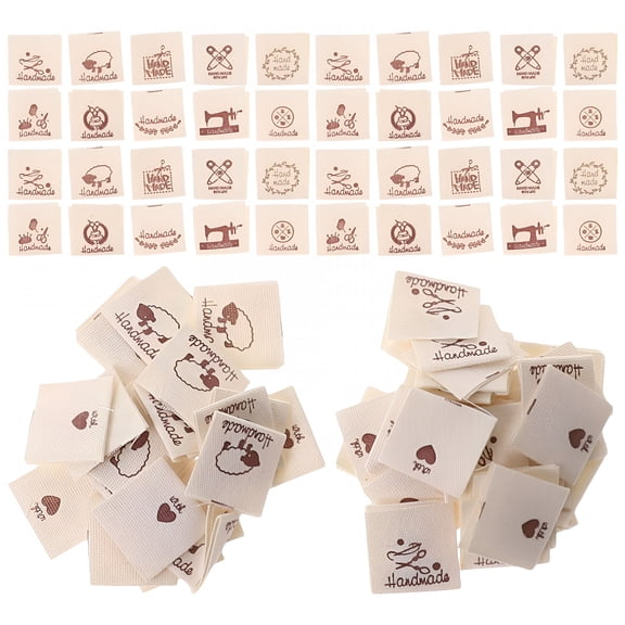 TELOLY Clothes Hat Label Tag Tags for Handmade Items Clothing Collar Label Custom Labels Weave Polyester 300 Pcs
