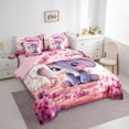 thumbnail image 2 of Erosebridal Cute Elephant Animal Twin Bedding Sets 7-Piece, Blossoms Flower Bedding Comforter Set, 2 of 7