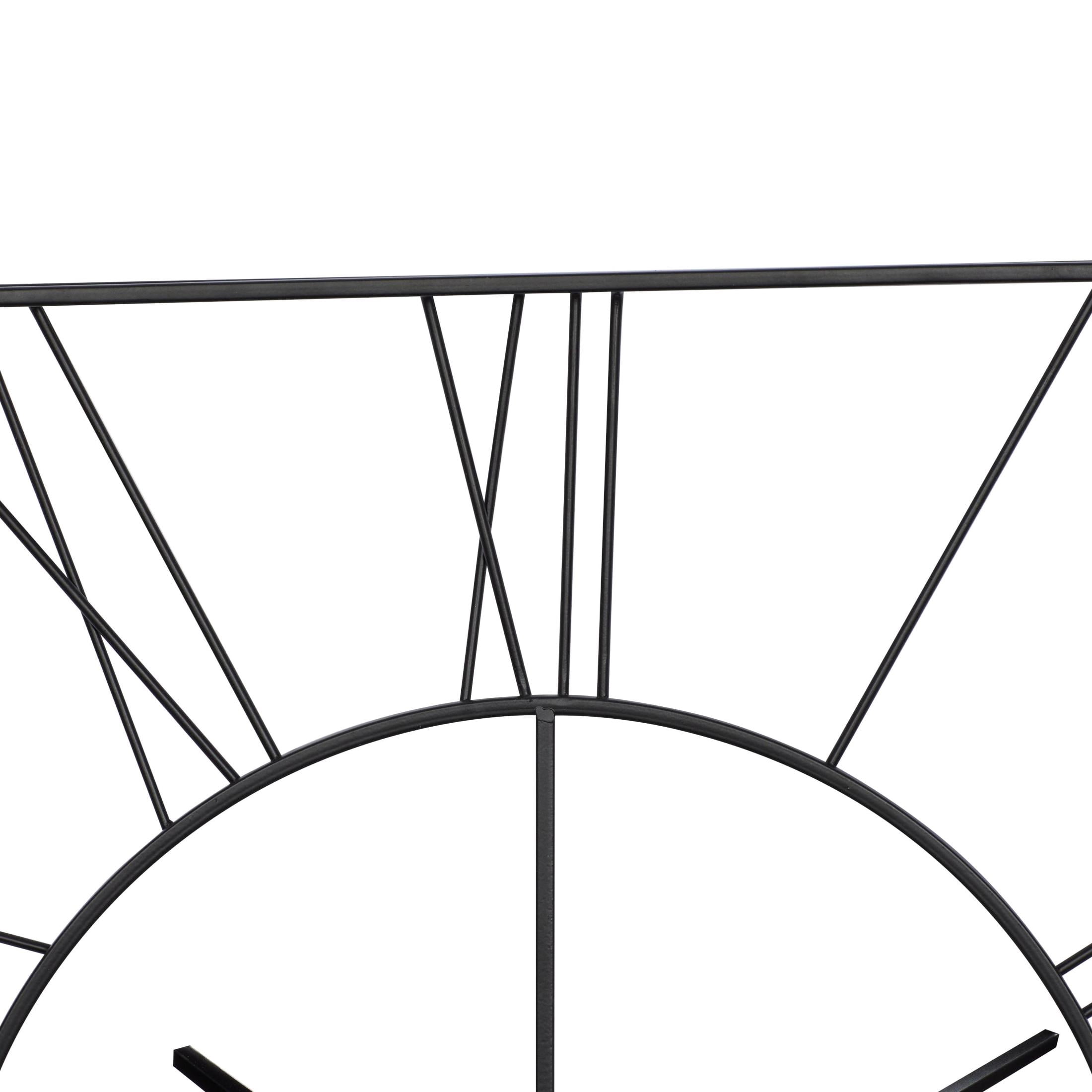 Cosmoliving by Cosmopolitan Industrial Metal Wall Clock, 24"L x 24"H, Black