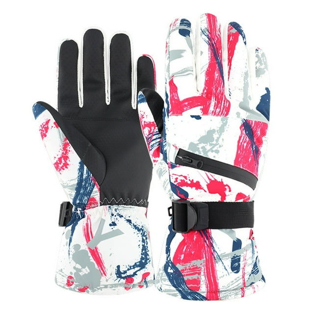 Guantes de esquí para la nieve Guantes de invierno impermeables y resistentes al viento Guantes térm Abanopi Mitones