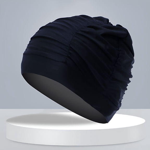 TELOLY Men Women Soft Drape Elastic Swimming Cap Hat for Long Hair Dreadlocks