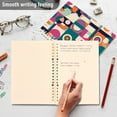 thumbnail image 4 of FORMRS 1-Subject Spiral Notebook 8" x 5" College Ruled 60 Refillable Sheet A5 Hard Cover, 2 Pack, Orange Geometric, 4 of 7