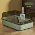 thumbnail image 5 of 1pc Semi-closed Cat Litter Box, Extra Large Anti-splash Cat Toilet, Cat Poop Box, Cat Supplies, 5 of 5