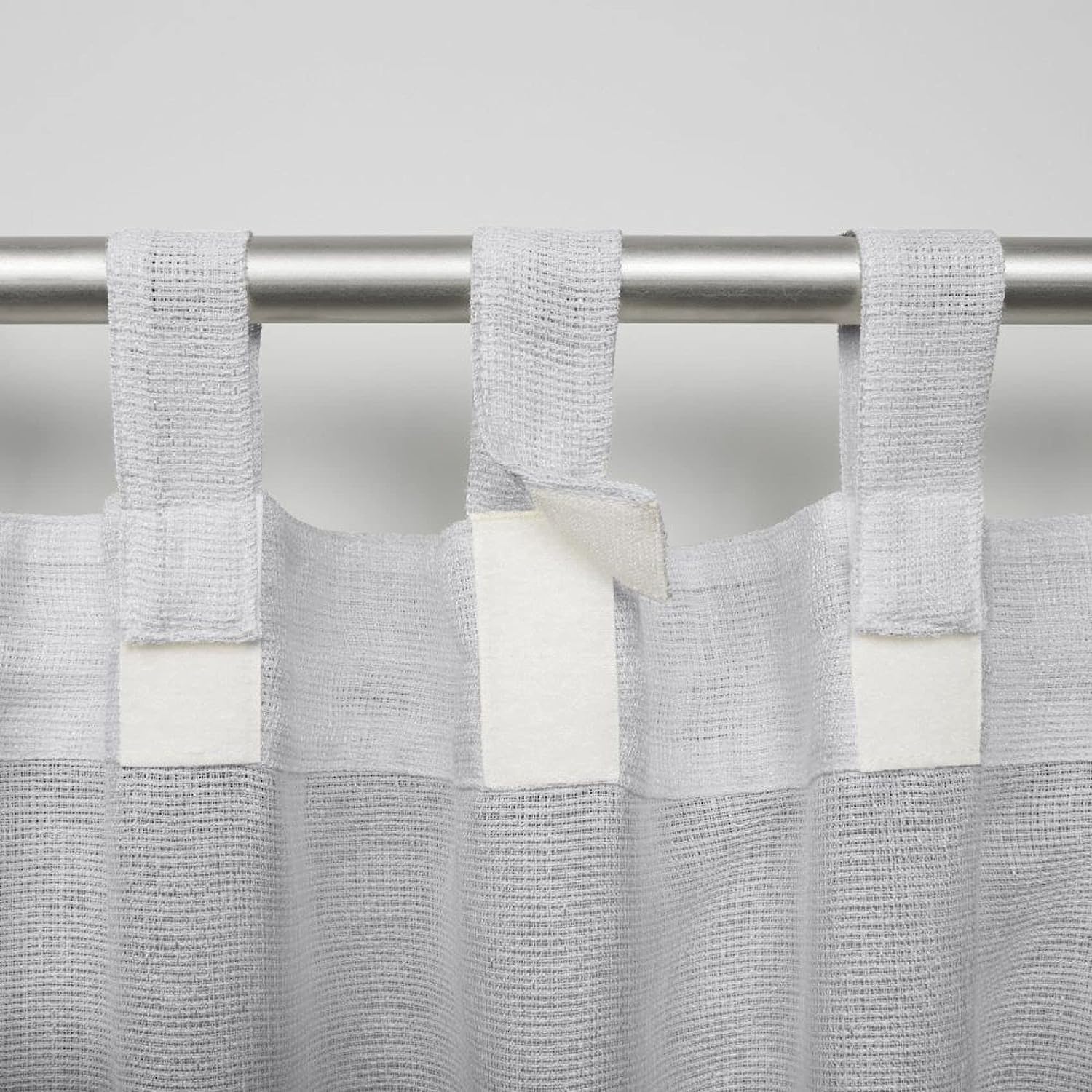 Exclusive Home Curtains Miami Semi-Sheer Indoor/Outdoor Tab Top Curtain Panel Pair, 54x84, Cloud Grey