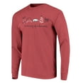 thumbnail image 2 of Women's  Cardinal Arkansas Razorbacks Christmas Elements Comfort Colors Long Sleeve T-Shirt, 2 of 3