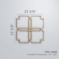 thumbnail image 3 of Ekena Millwork 23 3/8"W x 23 3/8"H x 3/8"T Large Englewood Decorative Fretwork Wood Wall Panels, Alder, 3 of 3