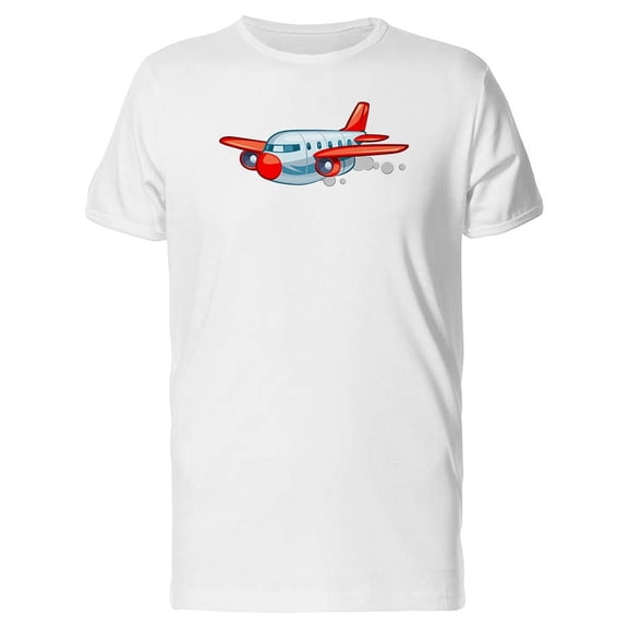 Retro Jet Airliner Cartoon Tee Men's -Image by Shutterstock