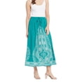 thumbnail image 2 of Women Long Maxi Skirt Elastic Hight Waist A Line Beach Holidays Skirts S-XL, 2 of 5