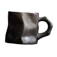 thumbnail image 4 of Abbracc Mug Irregular Tea Ceremony Accessories Holiday Gift Rough Pottery Coffee Mug black, 4 of 9