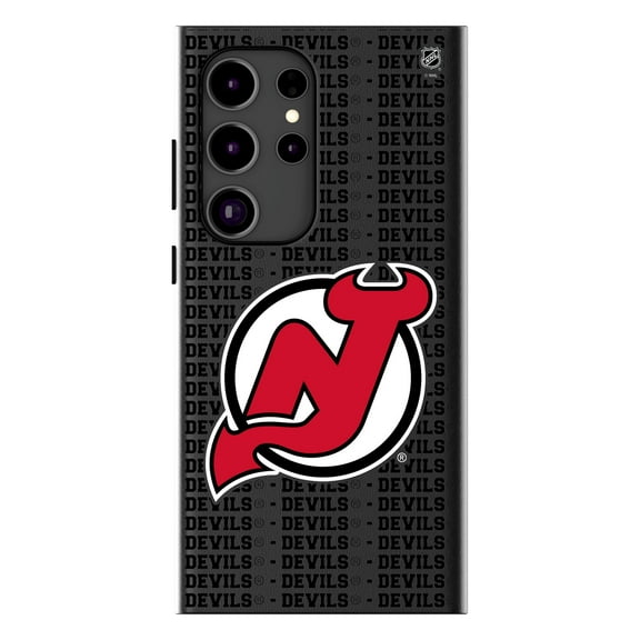 Keyscaper New Jersey Devils Text Backdrop Galaxy Magnetic Bump Case
