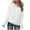 White, variant on RQYYD Women's Long Sleeve Pleated Pullovers Tops Solid Cowl Neck Tunic Shirt Casual Loose Plus Size Sweatshirt Tops Dark Blue L