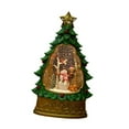 thumbnail image 2 of Sharprepublic Christmas Snow Globe Christmas Tree Music Box Glitter Table Centerpiece Light up Snowman and Broom, 2 of 8