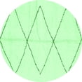 thumbnail image 1 of Ahgly Company Indoor Round Solid Emerald Green Modern Area Rugs, 8' Round, 1 of 4