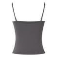 thumbnail image 4 of Glisme Tank Tops For Women Slim Fit Sleeveless Tank Top With Removable Padding Adjustable Strap Camisole For Layering And Casual Wear Regular Fit Grey T Shirt, 4 of 6