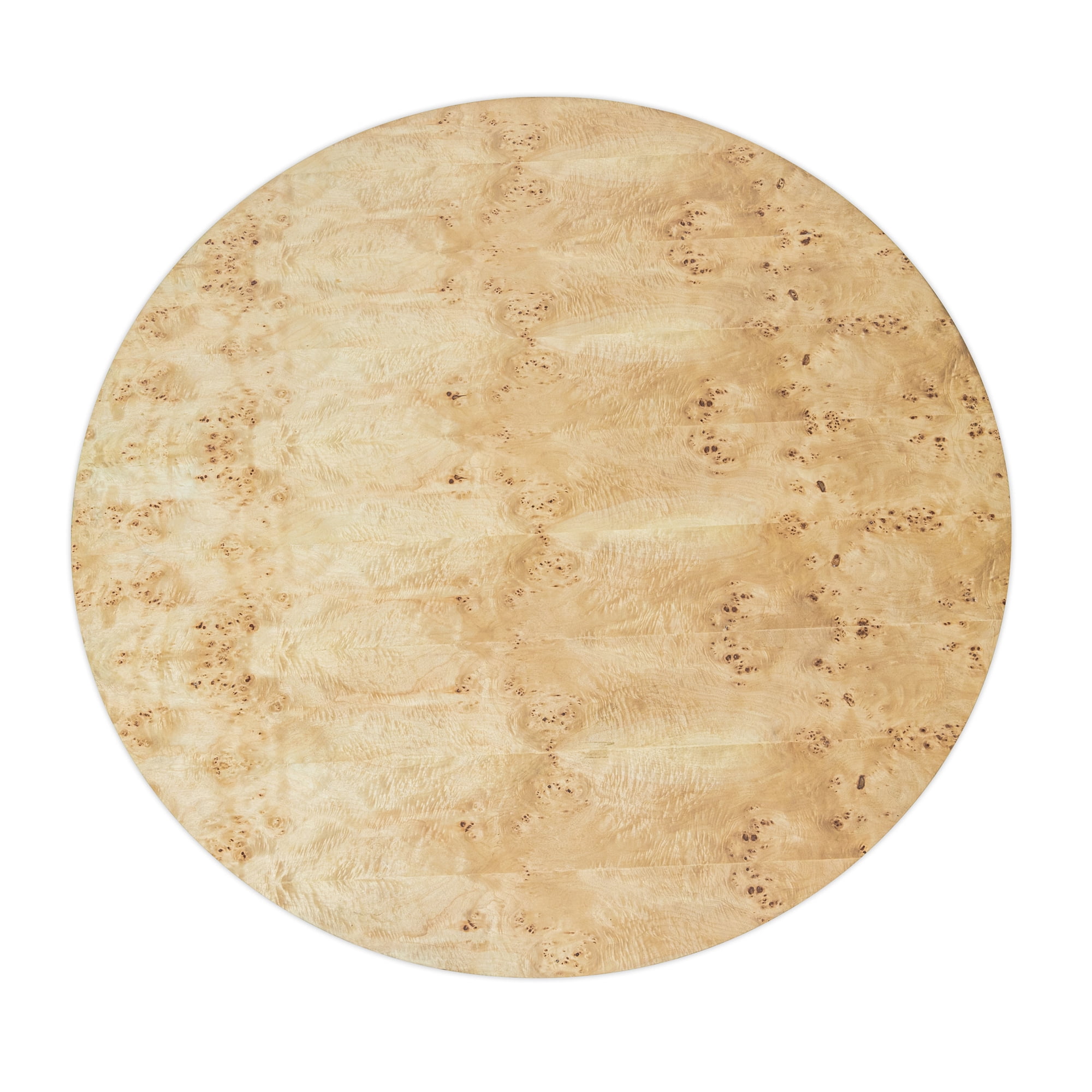 Ox Bay Gabriel 48" Round Burl Wood Dining Table – Natural Finish, Seats 4, Transitional Kitchen & Dining Room Table