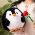 thumbnail image 5 of Peluche de pingüino redondo esponjoso, muñeco de peluche, Animal, pareja, pingüino, sujeción, rosa, abrazo, almohada para dormir, regalos creativos de cumpleaños2238, 5 of 5