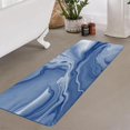 thumbnail image 3 of Navy Blue Bathroom Rug Mat, Abstract Marble Bath Mats for Bathroom Non Slip, Modern Bath Rug Soft Luxury Microfiber Floor Rug for Tub Shower 17" x 48", 3 of 6