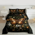 thumbnail image 2 of jejeloiu Spooky Boho Moth Bedding Comforter Set,Country Flower Floral Twin Comforter Sets,Gothic Theme Bedding Set For Kids,Breathable Home Decor Reversible,2 Pieces, 2 of 8