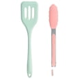 thumbnail image 1 of Juego de utensilios de cocina de silicona - El juego de herramientas de cocina incluye espátula de drenaje y clips para alimentos - 2 piezas, 1 of 5