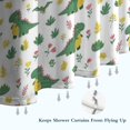 thumbnail image 6 of White Green Dinosaurs Floral Pattern Shower Curtain 84"x72" ,Bathroom Decorative Shower Curtains Set with 12 Hooks,Modern Waterproof Washable Shower Curtain, 6 of 6