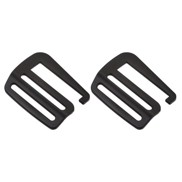 Unique Bargains 1.5' Webbing Release G Hook Buckle Adjuster for Backpack Strap, 2Pack Matte Black