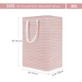 thumbnail image 3 of DOKEHOM 80L Freestanding Laundry Hamper with Handle, Collapsible Large Cotton Storage Basket for Clothes (Pink), 3 of 8