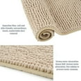 thumbnail image 3 of 3 Pieces Milky WhiteBathroom Rugs Set, Ultra Soft Non Slip Bath Rug and Absorbent Bath Mat, Includes U-Shaped Contour Rug, Bath Mat and Toilet Lid Cover, Perfect for Bathroom, Tub, 3 of 8